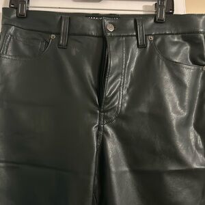Veronica Beard faux leather pants -five pocket green - size 32
